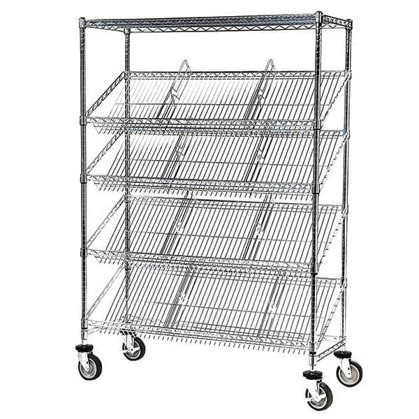 Lakeside Slanted Shelf Suture Cart 18 x 48 x 60 R184854SSC